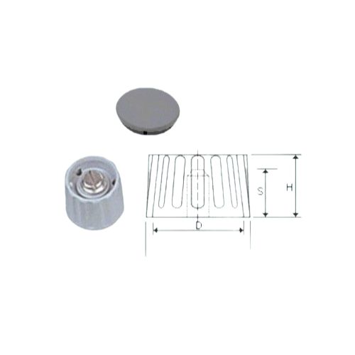 ELCOM KL21 Collet Standard Knob with CL21 Flat Cap Gray (Control Knob for Potentiometer Shaft) image 1
