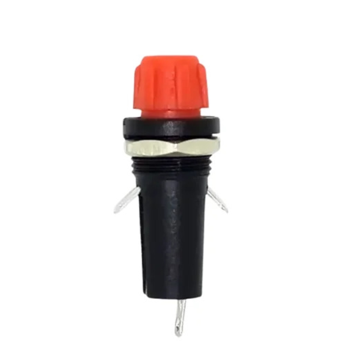 ELCOM FH1-1R-04 5x20mm Panel Mount Fuse Holder Red (FH1-1R-04 Fuse Holder) image 1