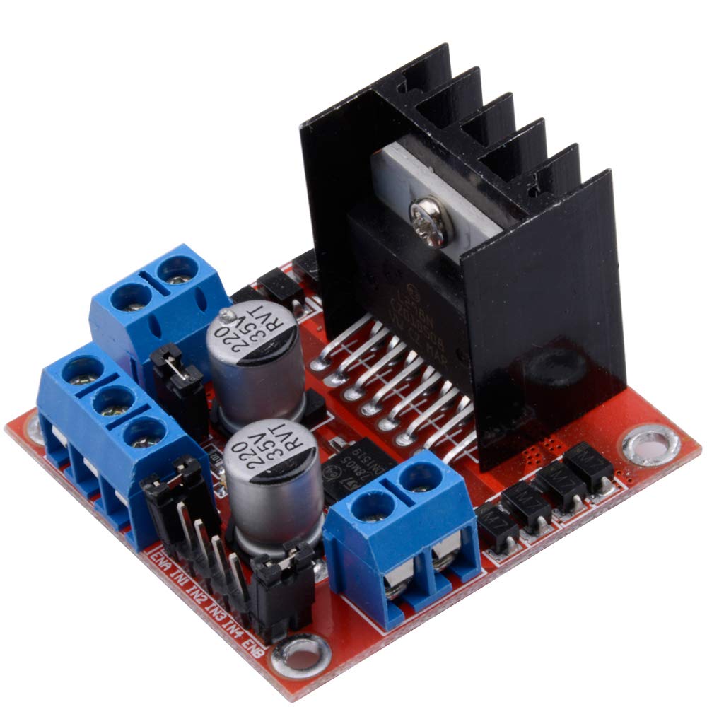 L298 Motor Driver Dual Board H-Bridge Dual DC Motor Driver Module High Power Motor Control (L298 Driver Board) image 1