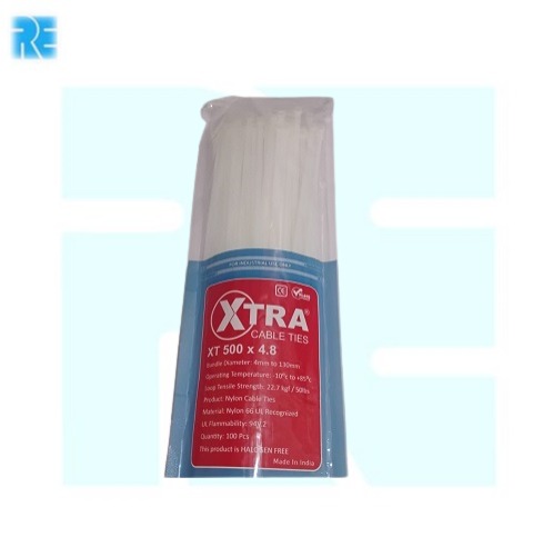 Nylon Cable Ties - 500 x 4.8mm Pack of 100pcs image 1