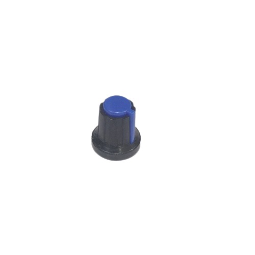 Plastic Potentiometer Knob 6mm With Buffer And Knurled Adapter - BLUE image 2