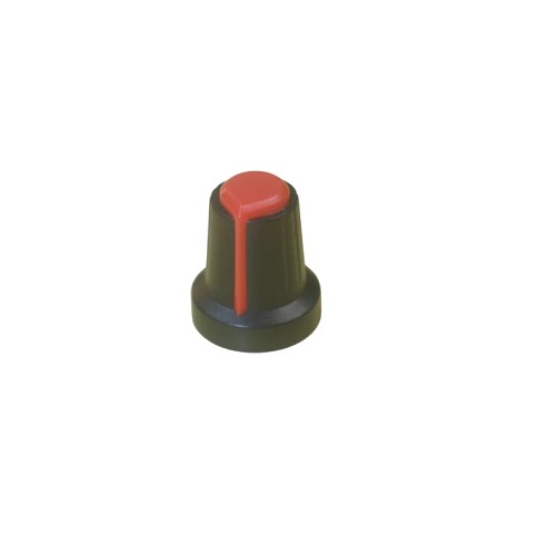 Plastic Potentiometer Knob 6mm With Buffer And Knurled Adapter - RED image 2