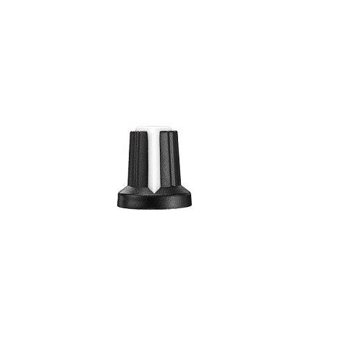 Plastic Potentiometer Knob 6mm With Buffer And Knurled Adapter - WHITE image 2