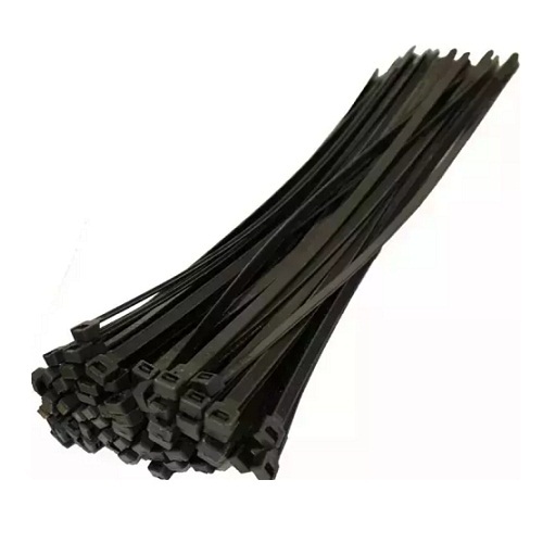 Nylon Cable Ties Black 500 x 4.8mm Pack of 100pcs (Self Locking Wire Management Zip Ties) image 2