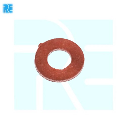 Flat Red Fiber Washer M2 x 6mm x 0.8mm image 1