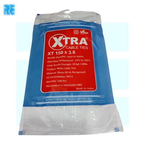 Nylon Cable Ties - 150 x 3.6mm Pack of 100pcs image 1