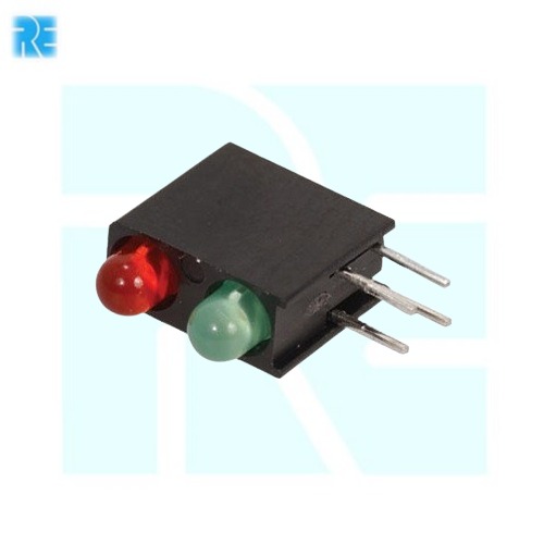 5MM Black Double Hole Right Angle LED Holder image 2