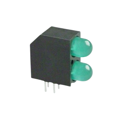5mm Black Double Hole Right Angle LED Holder (PCB LED Mounting Holder) image 1