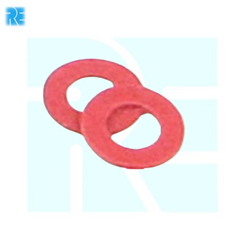 Flat Red Fiber Washer M4 x 8mm x 0.8mm image 2