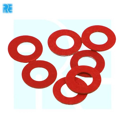 Flat Red Fiber Washer M4 x 10mm x 0.8mm image 3