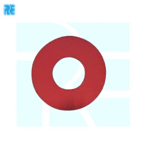Flat Red Fiber Washer M3 x 6mm x 0.8mm image 1