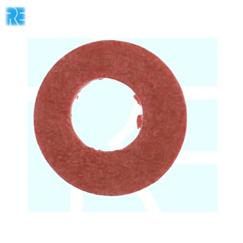 Flat Red Fiber Washer M3 x 10mm x 0.8mm image 1