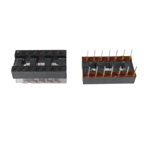 14 Pin Low Profile Champion IC Socket DIP IC Holder Through Hole Socket (14 Pin IC Socket) image 1