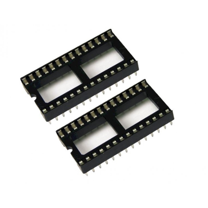 28 Pin Wide IC Socket DIP IC Holder Through Hole Socket (28 Pin Wide IC Socket) image 1