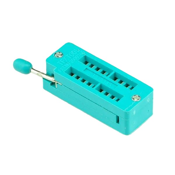 16 Pin ZIF IC Socket (Zero Insertion Force DIP Socket) image 1