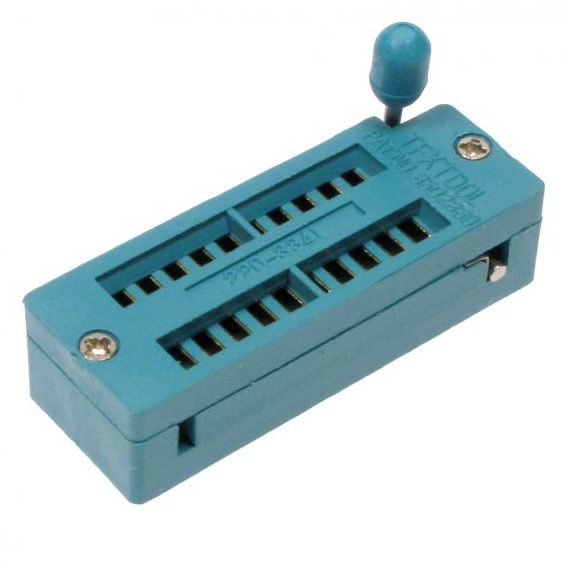 20 Pin ZIF Socket DIP IC Test Programming Socket Zero Insertion Force Connector (20 Pin IC Socket) image 1