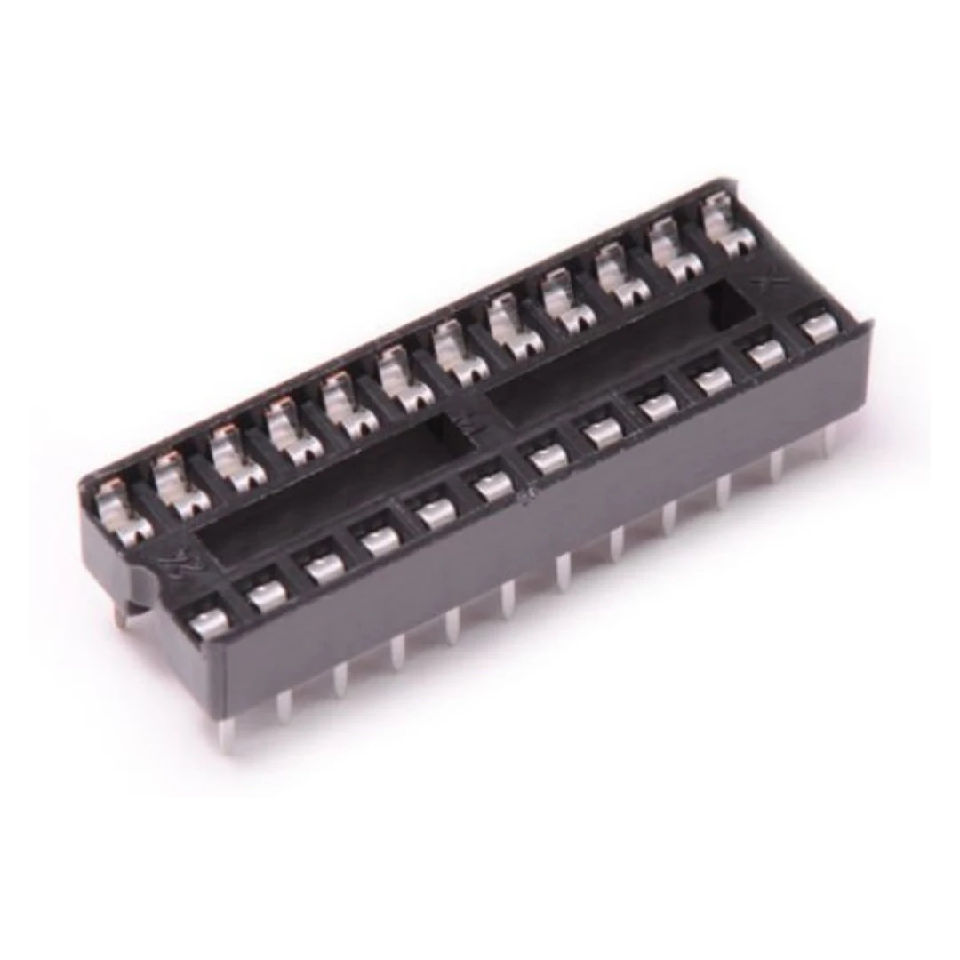 24 Pin Narrow IC Socket (DIP IC Holder Through Hole Socket)24 Pin Narrow IC Socket (DIP IC Holder Through Hole Socket) image 1