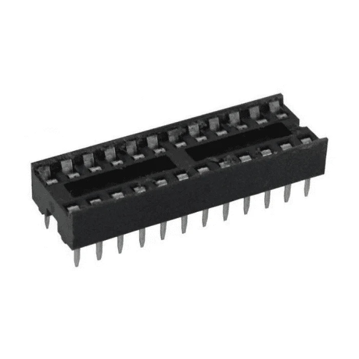 28 Pin Narrow DIP IC Socket Through Hole Integrated Circuit Holder (28 Pin IC Socket) image 1
