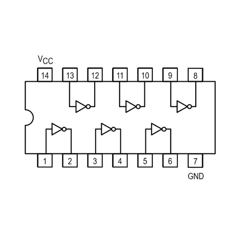 74LS04 Hex Inverter IC DIP-14 (TTL Logic Hex Inverter Integrated Circuit) image 2