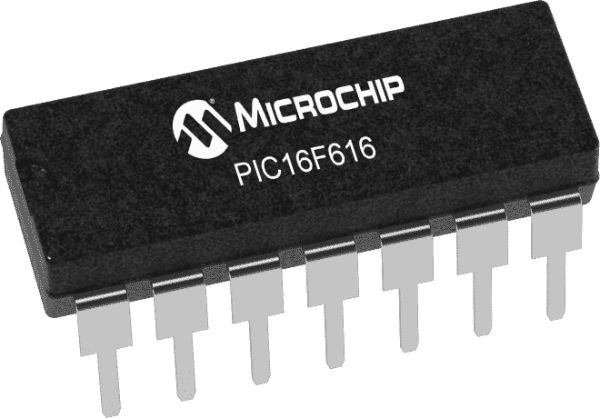 PIC16F616-I/P 8-Bit Flash Microcontroller with ADC and PWM DIP-14 (PIC16F616-I/P DIP IC) image 1