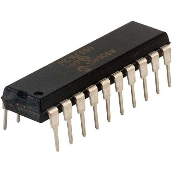 PIC16F690-I/P 8-Bit Flash Microcontroller with ECCP and 12-Channel ADC DIP-20 (PIC16F690-I/P DIP IC) image 1