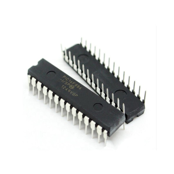 PIC16F886-I/SP 8-Bit Flash Microcontroller with 11-Channel ADC DIP-28 (PIC16F886-I/SP DIP IC) image 1