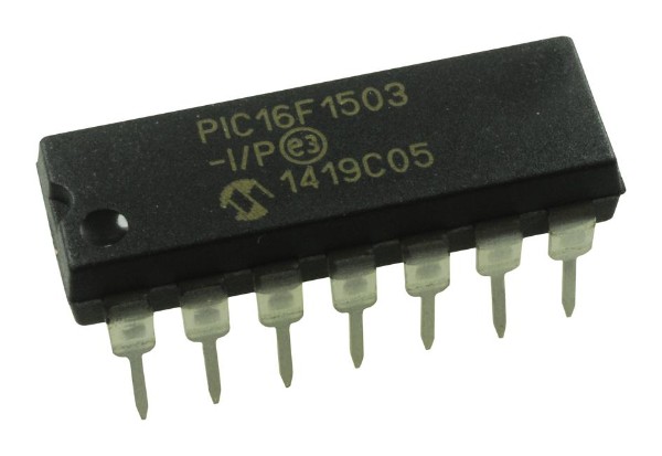 PIC16F1503-I/P 8-Bit Flash Microcontroller with Integrated Configurable Logic DIP-14 (PIC16F1503-I/P DIP IC)  image 1