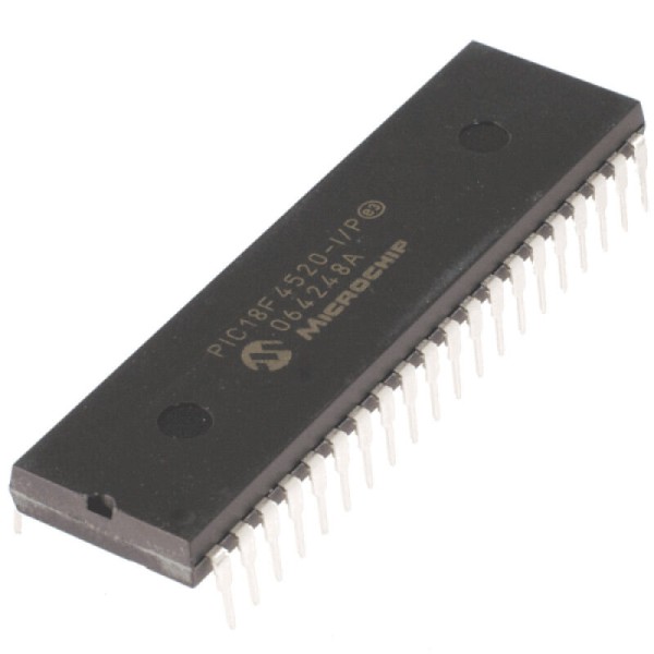 PIC18F4520-I/P 8-Bit Flash Microcontroller with 10-Bit ADC and NanoWatt Technology DIP-40 (PIC18F4520-I/P DIP IC) image 1