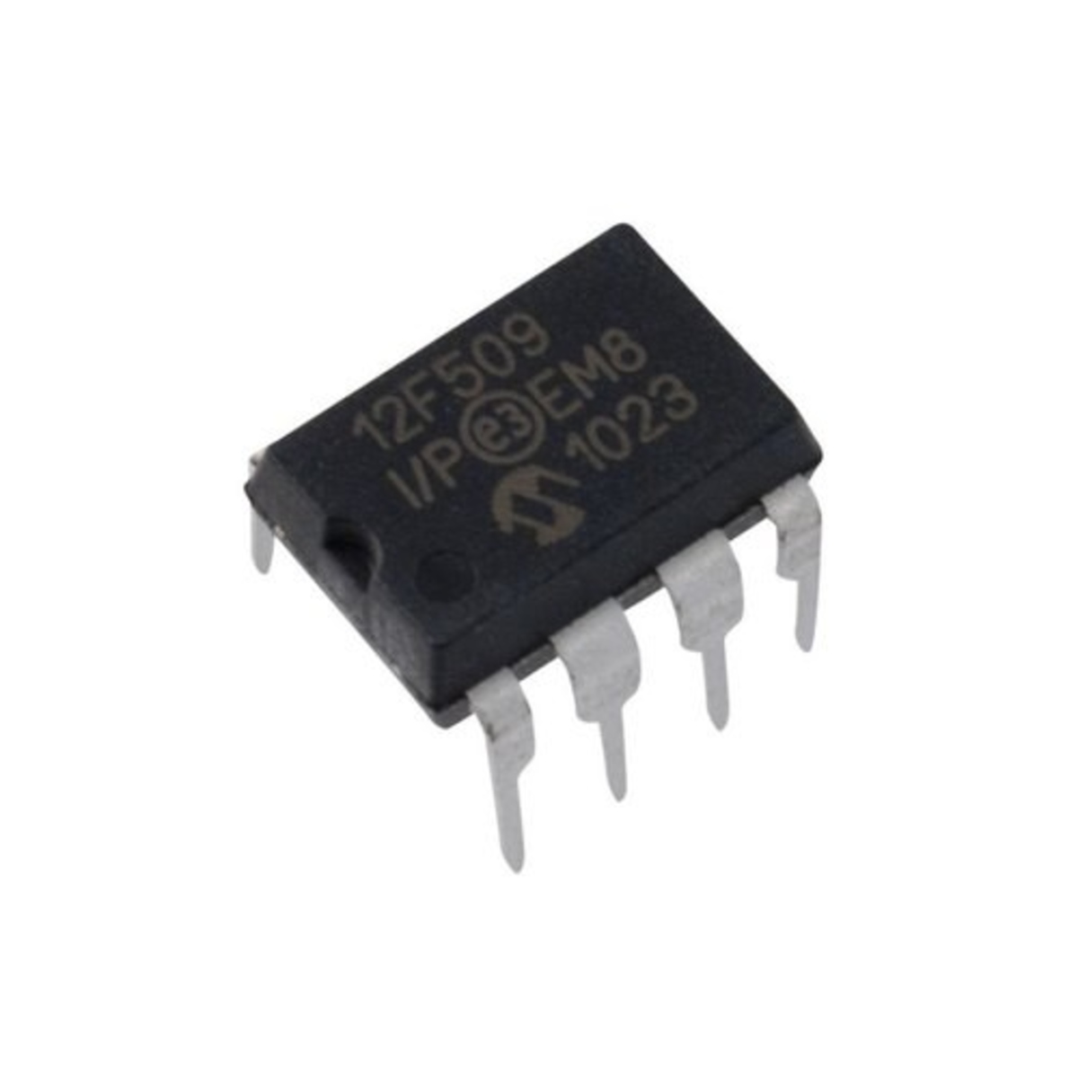 PIC12F509-I/P DIP 8-Bit Flash Microcontroller IC (PIC MCU, Microchip Controller) image 1