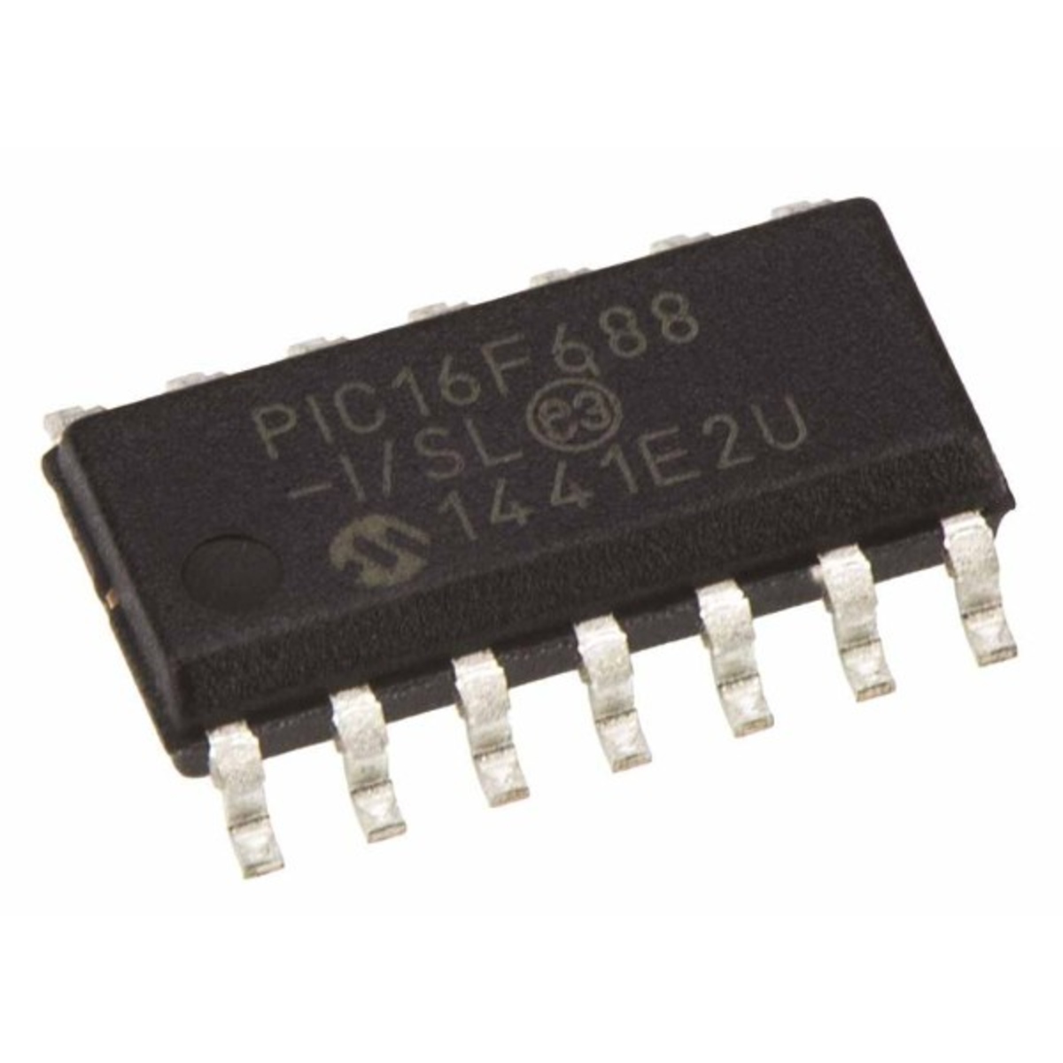PIC16F688-I/SL SOIC-14 8-Bit Flash Microcontroller IC with ADC (PIC16F688-I/SL MCU) image 1