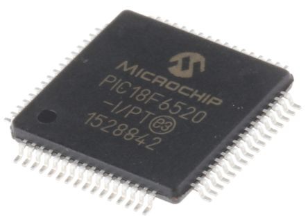 PIC18F6520-I/PT TQFP-64 8-Bit Microcontroller IC with Flash Memory (PIC18F6520-I/PT) image 1