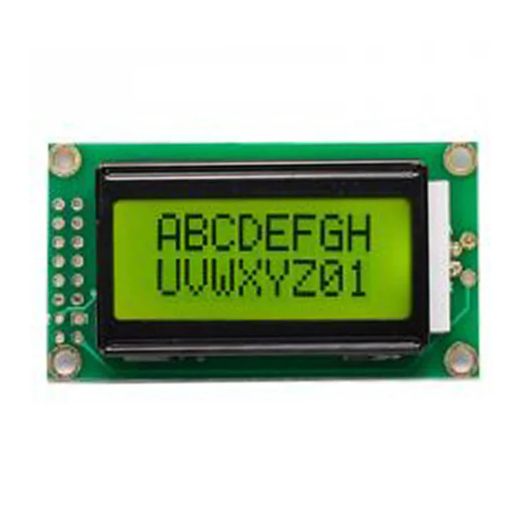 Original JHD 8x2 Character LCD Display With Yellow Backlight image 1
