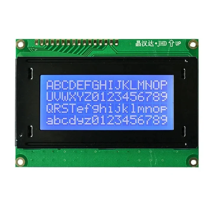 16x4 Blue LCD Display JHD Make Character Display Module (64 Character LCD Module) image 1