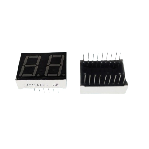5621AS-1 0.56 Inch Red 7-Segment LED Display (Common Cathode, Set of 2) image 1