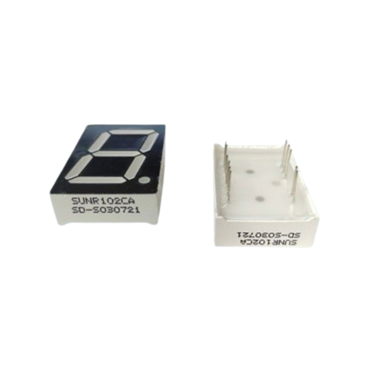 1 Inch Red 7-Segment LED Display SUNR102CA (Common Anode, Side Pin, SUN) image 1