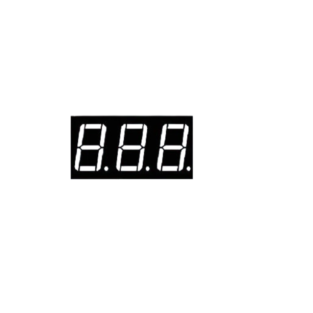 0.56 Inch Red 7-Segment LED Display 5631BS (Common Anode, Set of 3) image 1