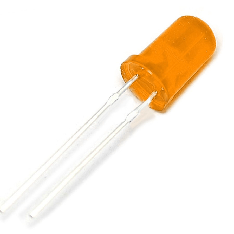5mm Orange Diffused LED Everlight (Through Hole LED) image 1