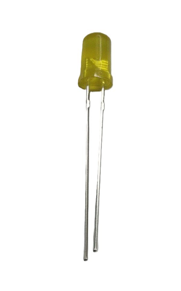 5MM YELLOW YELLOW LED Diffused Everlight  image 1