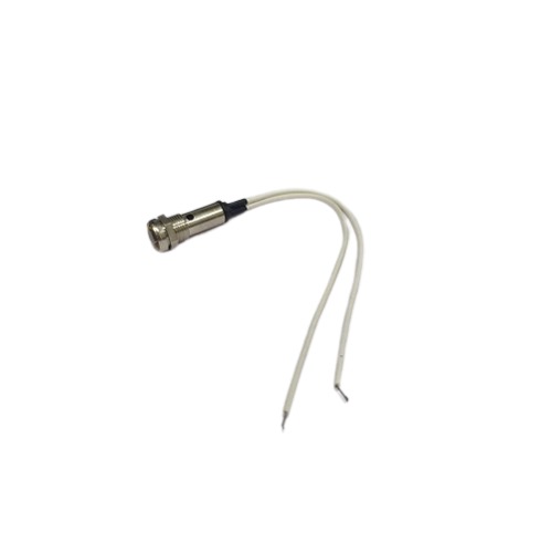 220V 10mm LED Metal Indicator Light Lamp with Wire Lead - YELLOW image 2