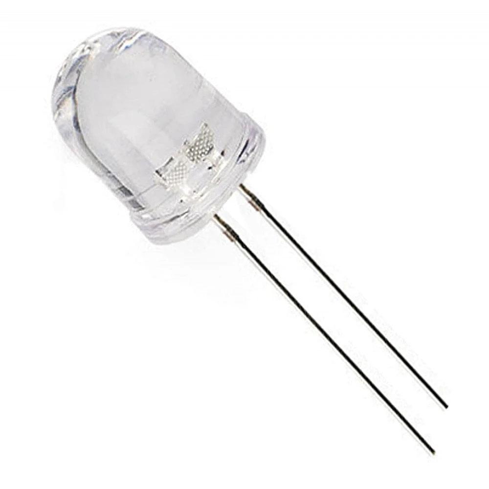 10mm Green Clear LED Everlight (Through Hole LED) image 1