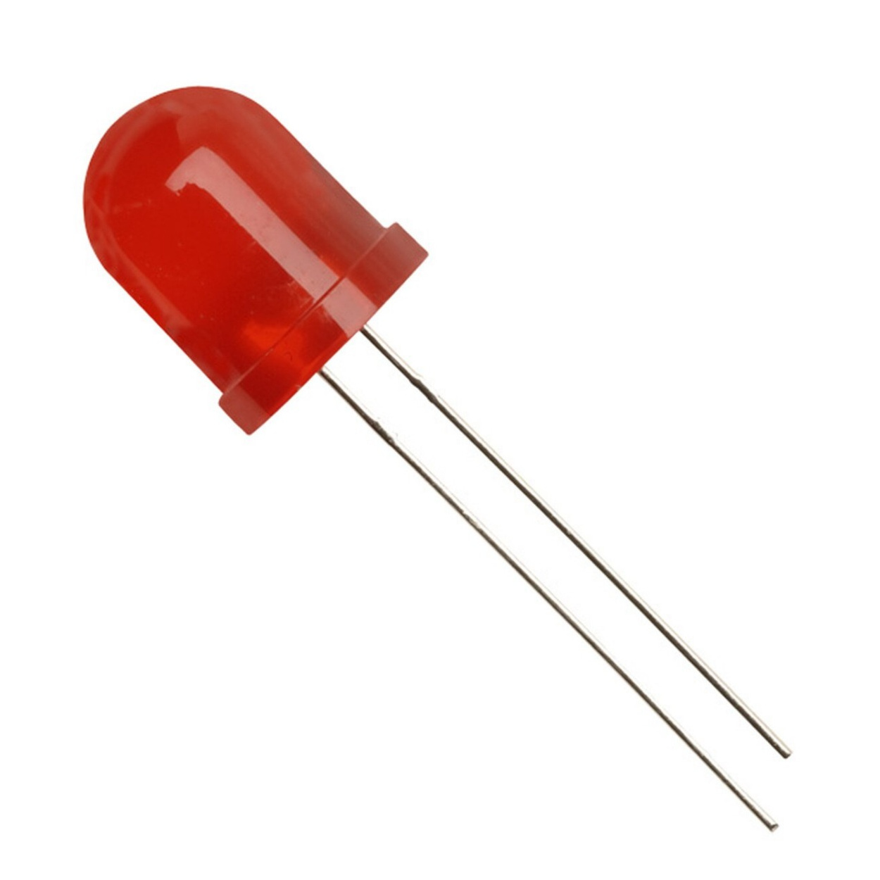10mm Red Diffused LED Everlight (Through Hole LED) image 1