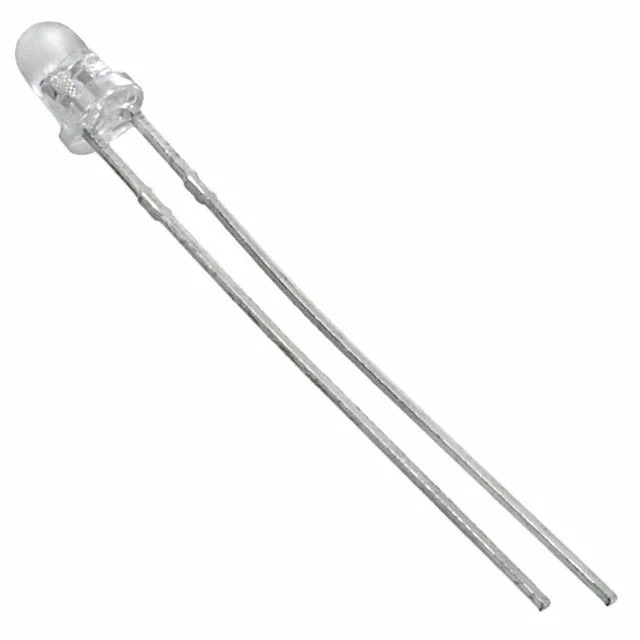 3mm White Clear LED Everlight (Through Hole LED) image 1