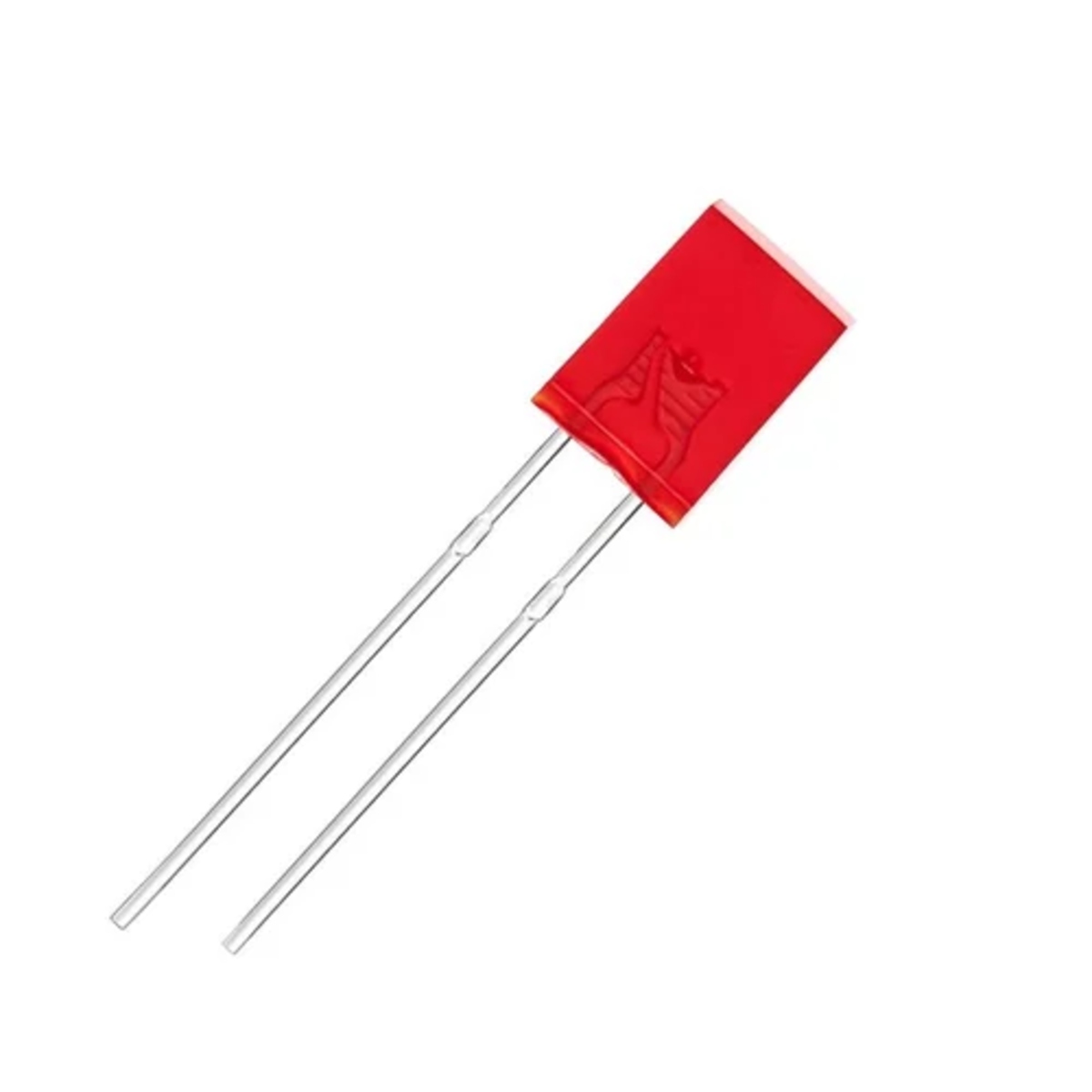 Flat Red Diffused LED Everlight (Through Hole LED) image 1
