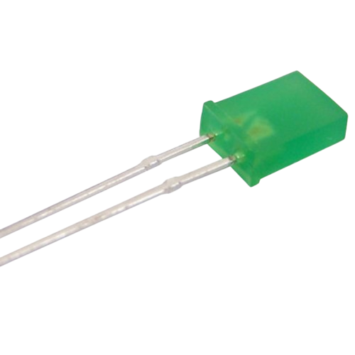 Flat Green Diffused LED Everlight (Through Hole LED) image 1
