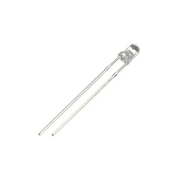 3mm Orange Clear LED Everlight (Through Hole LED) image 1