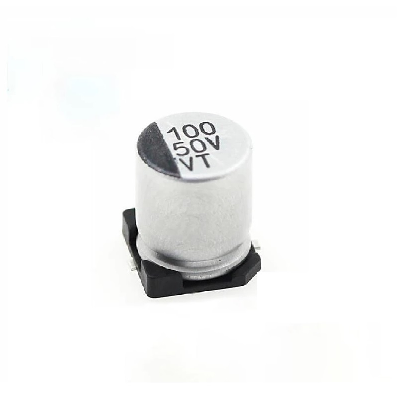 100uF 50V SMD Electrolytic Capacitor (Surface Mount Aluminum Electrolytic Capacitor) image 1