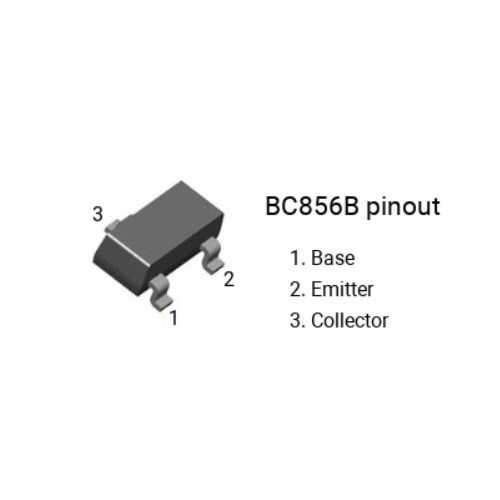 BC856B PNP Bipolar Transistor 65V 100mA SOT-23 (TO-236AB) image 3