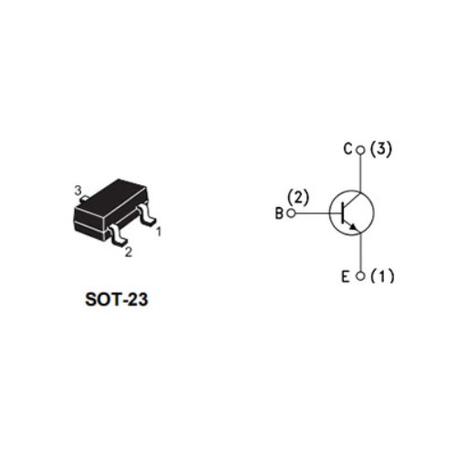 MMBT3904 NPN Transistor SOT-23 SMD Package (General Purpose NPN Bipolar Transistor for Switching and Amplifier Applications) image 3