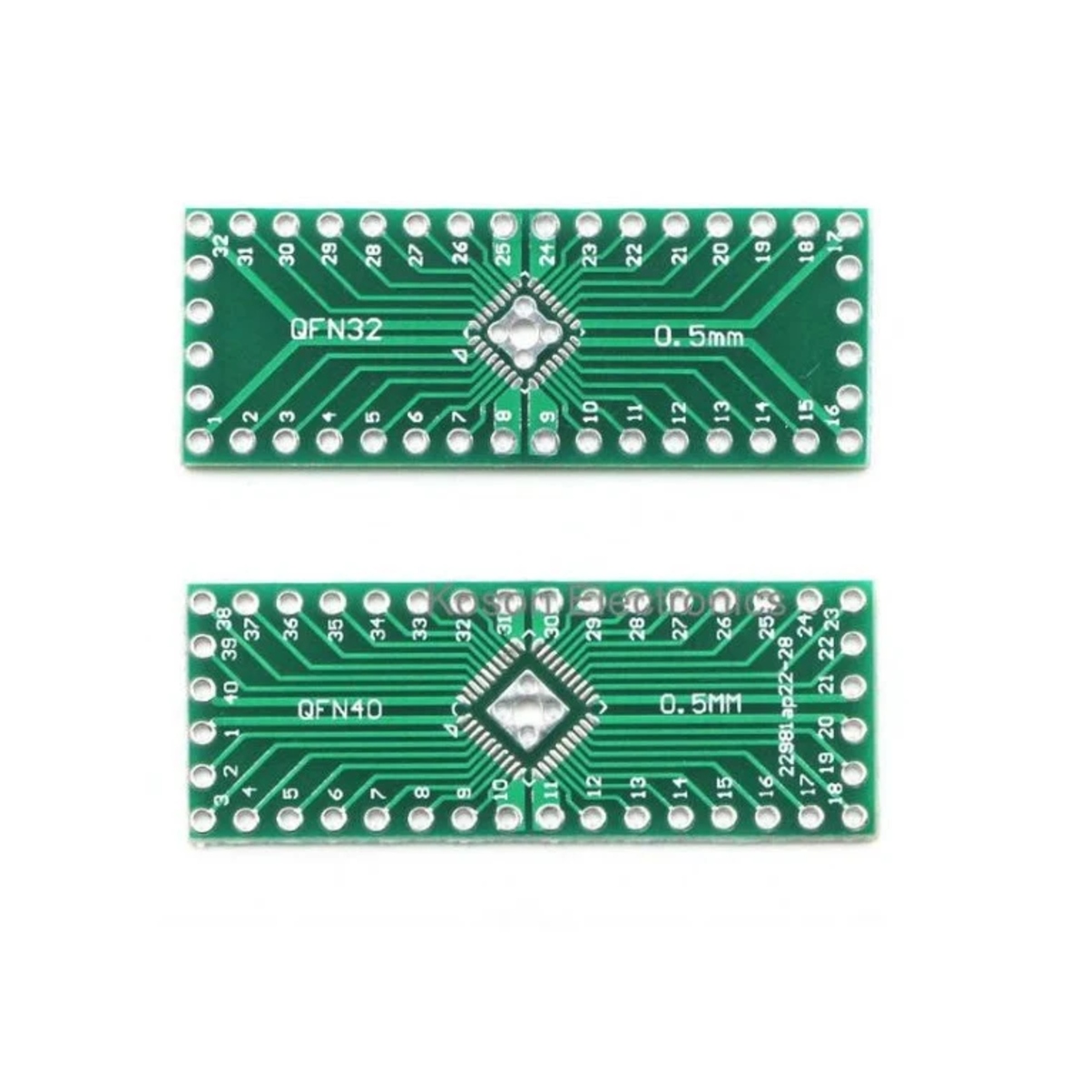 QFN32 QFN40 SMD to DIP Double-Sided 2.54mm Adapter PCB (0.5mm Pitch IC Adapter Board) image 1