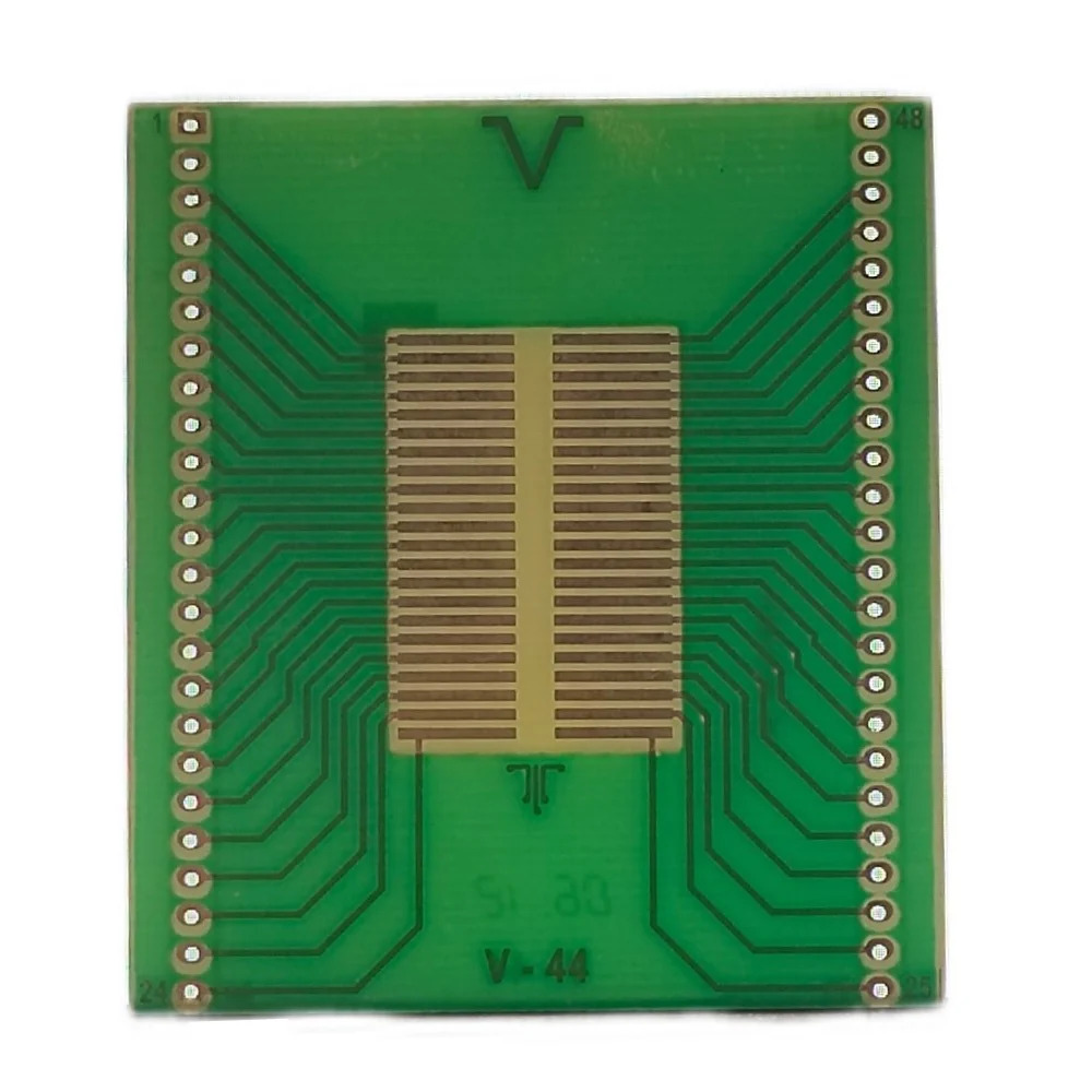 SOIC44 300mil to DIP Single-Sided 2.54mm Adapter PCB (SOIC IC Breakout Board) image 1